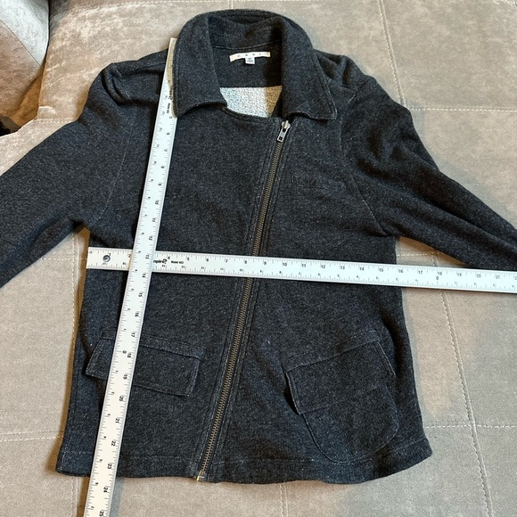 CAbi Gray Blazer Asymmetrical Zip-Up Jacket - Picture 8 of 8